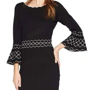 Gabby Skye Women's 3/4 Sleeve Scoop Neck Sweater Sheath Dress